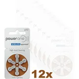 12x VARTA PowerOne 6er Blister Hörgerätebatterien Knopfzelle Typ 312 PR 41 P312