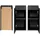 [en.casa] Unterschrank Skelbolu 30 x 60 x 40 cm Schwarz