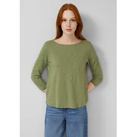 s.Oliver Shirt mit Flammgarnstruktur und 3/4-Ärmeln Grün 4XL