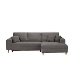 Ecksofa  Benedita , braun , Maße (cm): B: 275 H: 91 T: 173