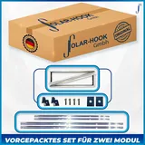 Solar Hook Montagepaket Flachdach Süd Premium-Light-System - für 2 Module (klein...