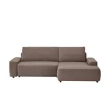 Uno Ecksofa mit Schlaffunktion Bouli ¦ braun ¦ Maße (cm): B: 264 H: 105 T: 162.0