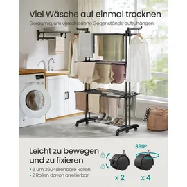 Songmics Wäscheständer 1,73 m schwarz