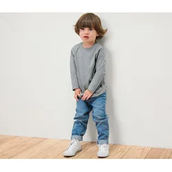 Tchibo - 5 Kinder-Langarmshirts - Herren - Gr. 122/128 - creme/print