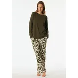 SCHIESSER Schlafanzug Pyjama Grün 36