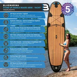BLUEMARINA SUP Board Set Ariki 325 x 86 x 16,5 cm schwarz
