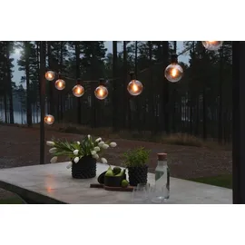 Konstsmide LED Lichterkette Solar Biergartenkette 10 Dioden 10 m Bernsteinfarben