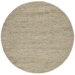 Wollteppich THEKO "Taza Royal" Gr. 10, grau, H:24mm Ø:200cm, Schurwolle, Teppiche, echter Berber Teppich aus Marokko, reine Schurwolle, handgeknüpft