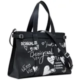 DESIGUAL Shopper Umhängetasche Hobart Seshat Shopping Bag Black schwarz