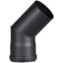 Firefix Ofenrohr, Bogen, 100 mm, 45 °, ohne Tür schwarz