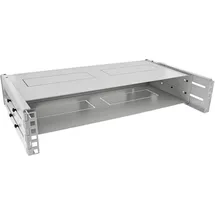 InLine 19" Rack zur Wandmontage, 2HE, 24-40cm Tiefe, mit Abdeckung, grau