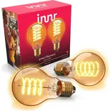 Innr Zigbee E27 LED, funktioniert mit Philips Hue*, smart Filament Lampe warmweiß, 550lm, 2-er Pack