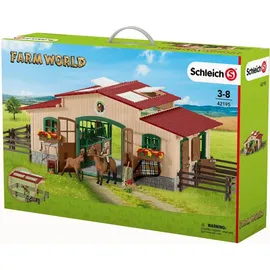 Schleich Farm World Pferdestall mit Pferden und Zubehör 42195