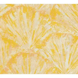 A.S. Création A.S. Creation Vliestapete Grafik Floral 10,05 m x 0,53 m Gelb-Creme FSC®