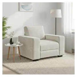vidaXL Sessel Creme 100x77x82 cm Samt