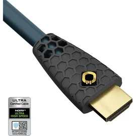 Oehlbach HDMI-Kabel 1,5 m Petrolblau/Anthrazit