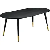 [en.casa] Couchtisch Fontana 47x120x60 cm Eichenoptik Schwarz