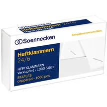 SOENNECKEN Heftklammern 3150 24/6 verkupfert 1.000 St./Pack.