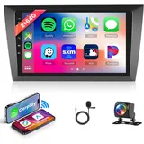 2G+64G Wireless Carplay Android Autoradio 2 Din für VW Golf 6 2008-2016 mit Android Auto Navi GPS WiFi 9 Zoll Autoradio mit Mirror Link Bluetooth FM/RDS/DAB/OBD/DVR Lenkradsteuerung Rückfahrkamera