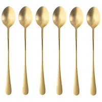 Intirilife Löffel 19 cm (6er-Set) - Goldfarben - Metall
