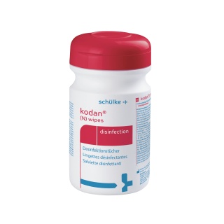 Schülke kodan® (N) wipes Desinfektionstücher, gebrauchsfertig, Gebrauchsfertige Tücher zur Desinfektion und Reinigung von Flächen aller Art, 1 Spenderdose = 90 Tücher