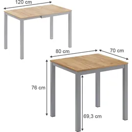 Vicco Granny 120 x 76 x 70 cm Eiche grau