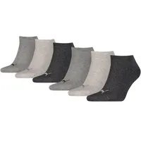 Puma Sneakersocken PU Sneaker Socks 6-pack (Packung, 6-Paar) mit modischen PUMA-Branding grau 43-46