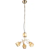 GLOBO Hängeleuchte 1-flg. E14 130 cm antik goldfarben