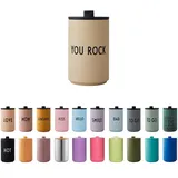 DESIGN LETTERS YOU ROCK Thermosflasche 0,35 l Braun