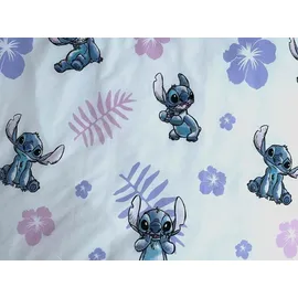 Jerry Fabrics Wendebettwäsche Lilo und Stitch Blumen Lila 140 x 200 cm + 70 x 90 cm