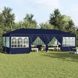 vidaXL Partyzelt Faltbar mit Seitenwänden Blau 4 x 8 m