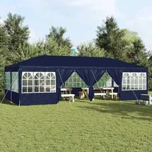 vidaXL Partyzelt Faltbar mit Seitenwänden Blau 4 x 8 m