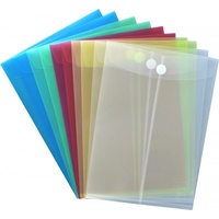 Exxo hfp Dokumententaschen mit Klettverschluss A4 hoch, transparent farbig