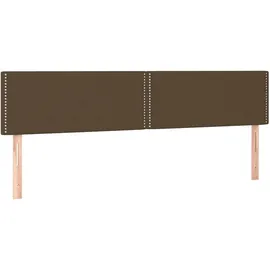 vidaXL Boxspringbett mit Matratze & LED Dunkelbraun 180x200 cm Stoff