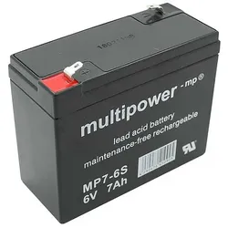Multipower MP7-6S AGM 6V 7,0Ah – 4,8mm Faston