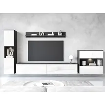 INOSIGN Wohnwand »PARIS, Vitrine Türanschlag links/rechts wechselbar« Komplett-Set, 4 Stk. tlg., schwarz-weiß