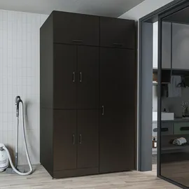 roomartstore.de Dora-II Waschmaschinenschrank 130 x 0 x 0 cm Weiß