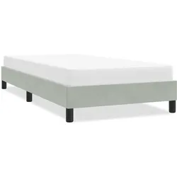 Bettgestell ohne Matratze Hellgrau 90x210 cm Samt