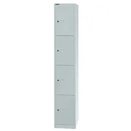 BISLEY Schließfachschrank lichtgrau CLK184645, 4 Fächer, Farbe Maße (HxBxT): 180,2 cm