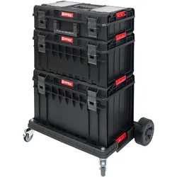 Qbrick System ONE Werkzeugwagen 4 in 1 Set 200 2.0 Profi + 350 2.0 Profi + 450 2.0 Profi Werkzeugkoffer + Transport Platform