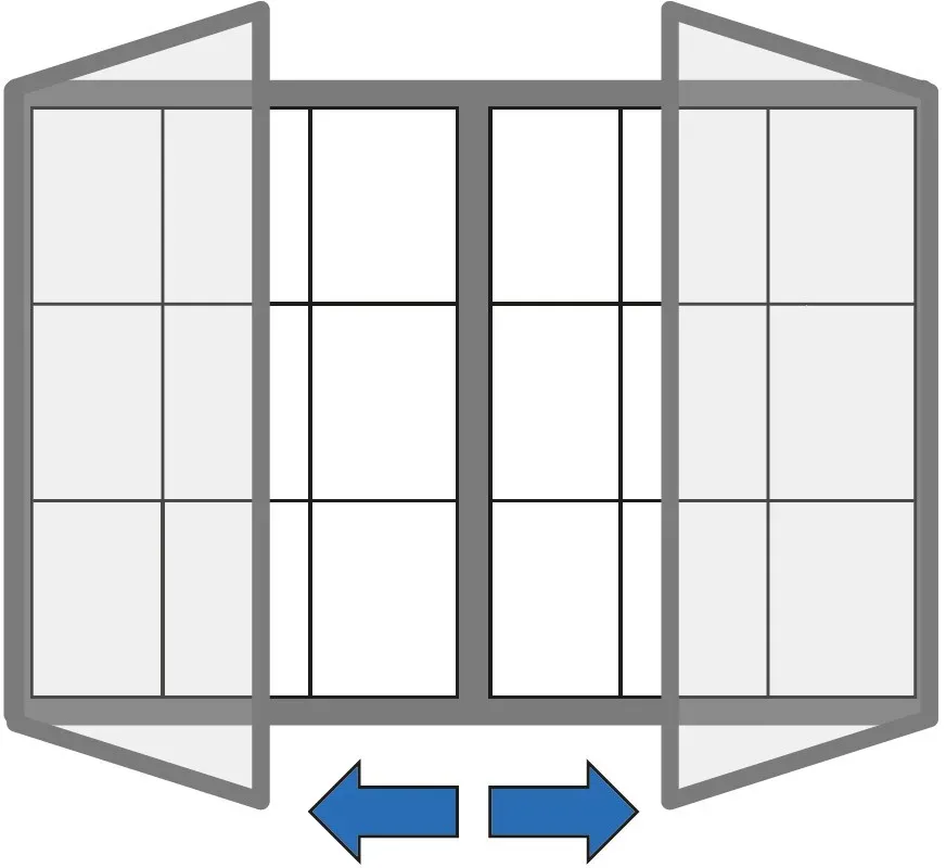Magnetische Außenvitrine mit zweiflügligem Fenster, 1440 x 1000 mm, Rahmentiefe 40 mm