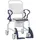 Rebotec Bonn Toilettenrollstuhl mit 5-Zoll-Rädern, grau blau 1 St