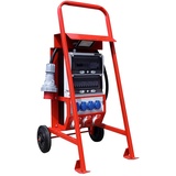 Doktorvolt Baustromverteiler mit Ständer und Stromzähler eXT S/FI SET 32A 2x16A 4x230V Mennekes Steckdosen Siemens