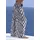 French Connection Strandhose Palazzohose Schwarz/Creme 42