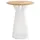 Niehoff Stehtisch Ø80 cm Aluminium Ivory/Tischplatte Teak natur