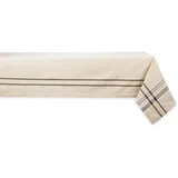 DII Tischdecke im Landhausstil, gestreift, französischer Stil, 152,4 x 213,3 cm, Taupe/Schwarz
