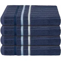 SCHIESSER Uncover Handtuchset 50 x 100 cm dunkelblau 4 St.