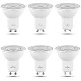 Amindu LED Lampe dimmbar 4W ersetzt 50W GU10 warmweiß 2700K – LED 6er Pack – langlebig, energiesparend und angenehm leise – effizienter Strahler GU10