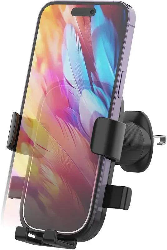 Grifema Auto Handyhalter für Lüftungsgitter, Automatische Klemmhalterung, 360° Drehung, Einhandbedienung, Universelle Handyhalterung für 4.7''-7'' Smartphones mit Hülle