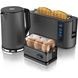 Arendo Langschlitz-Toaster Grau